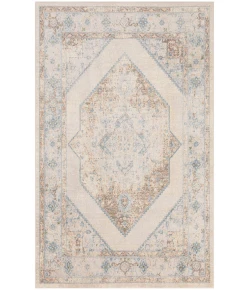 Nourison Home Astra Machine Washable ASW13 Ivory Blue 4 ft. X 6 ft. Area Rug