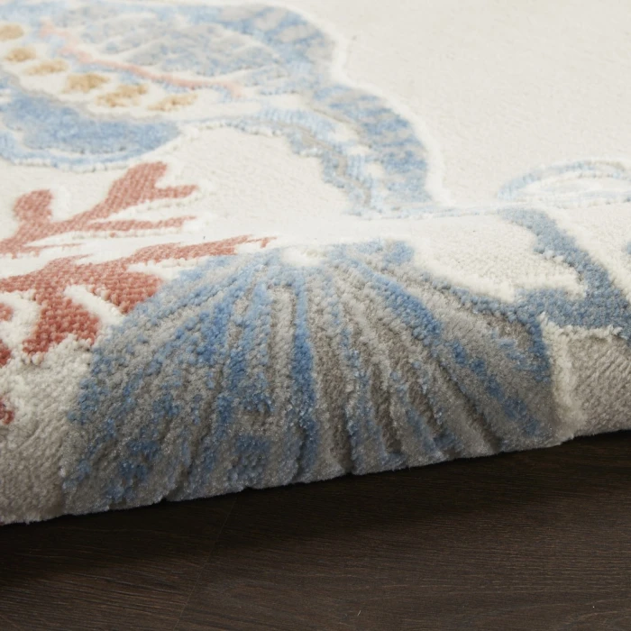 Nourison Seaside Ivory Multicolor SDS03 2ft. x 6ft. Rect. Rug