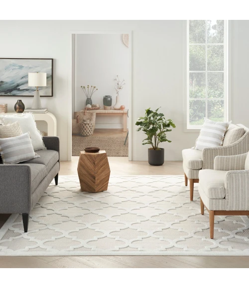 Nourison Easy Care Area Rug NES01 Ivory/White