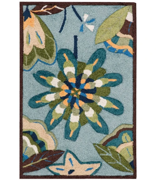 Nourison Fantasy Area Rug FA12-Aqua