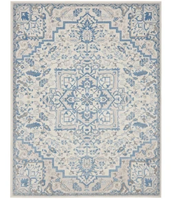 Nourison Home Elation ETN10 Ivory Blue 7 ft. 10 in. X 9 ft. 10 in. Area Rug