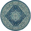 Nourison Home Tranquil TRA06 Ivory/Navy 5 ft. 3 in. Round Area Rug
