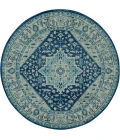 Nourison Tranquil Round Area Rug TRA06-Ivory/Navy