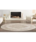 Nourison Grafix Ivory Beige GRF14 8 ft. Round Rug