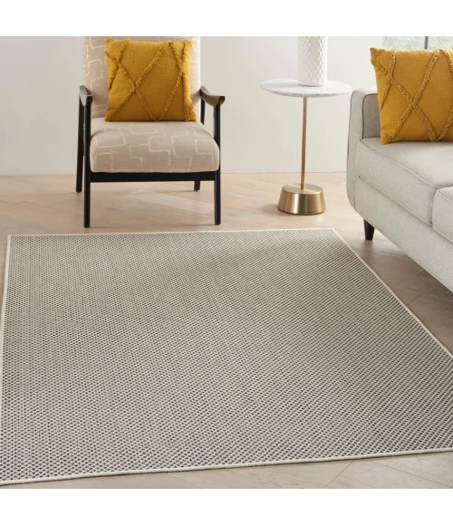 Nourison Courtyard Area Rug COU01-Ivory Charcoal