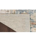 Nourison Astra Machine Washable Silver Blue ASW11 2 ft. 2 in. X 8 ft. Rectangle Rug