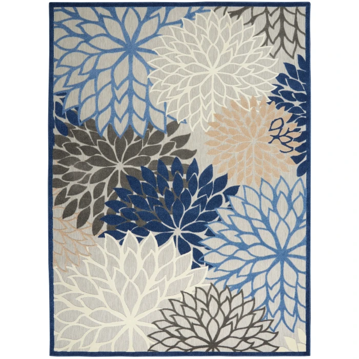 Nourison Aloha Area Rug ALH05 Blue/Multicolor 9' x 12'