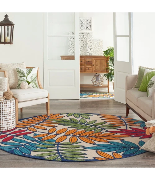 Nourison Aloha Round Area Rug ALH18-Multicolor