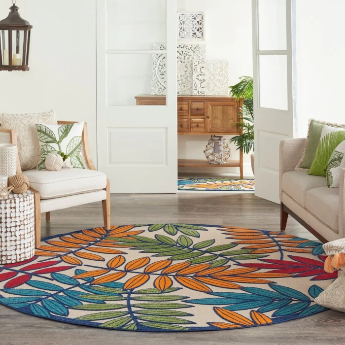 Nourison Aloha Round Area Rug ALH18-Multicolor
