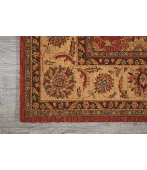 Nourison Living Treasures Round Area Rug LI05-Rust