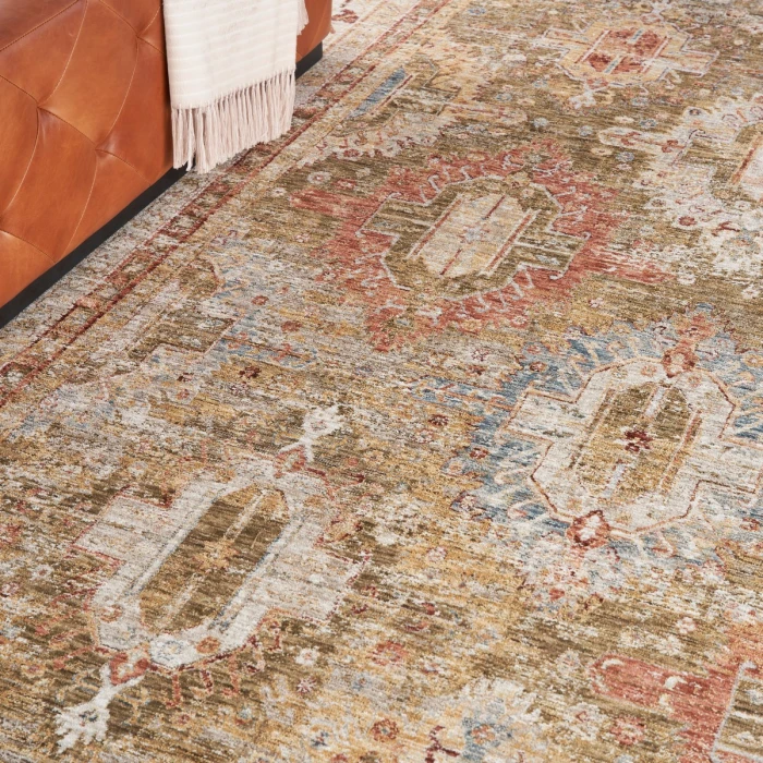 Nourison Sahar Green SHR01 9 ft. X 13 ft. Rect. Rug