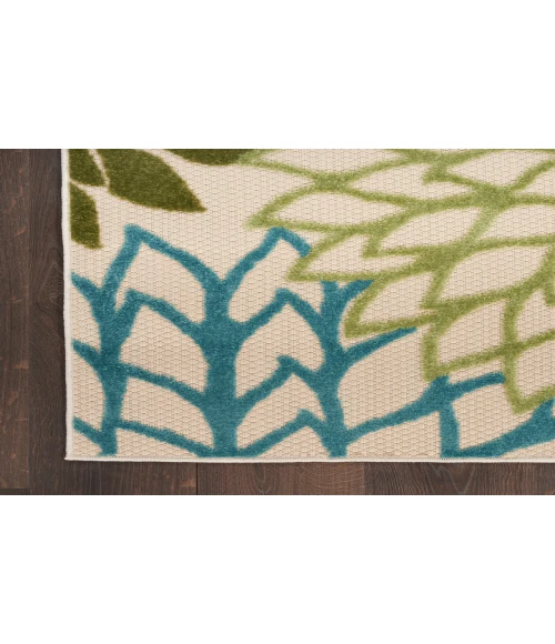 Nourison Aloha Green Multicolor ALH05 2 ft. X 6 ft. Rectangle Rug