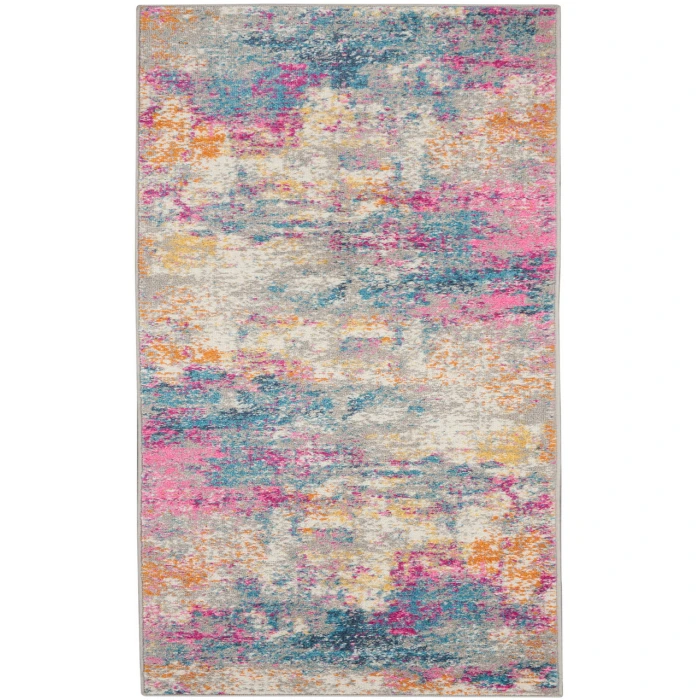 Nourison Passion Ivory Multicolor PSN36 2 ft. 2 in. X 12 ft. Rectangle Rug