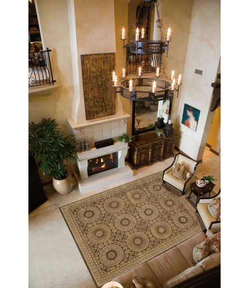 Nourison Home Versailles Palace Brown VP50 8ft. x Square Square Rug