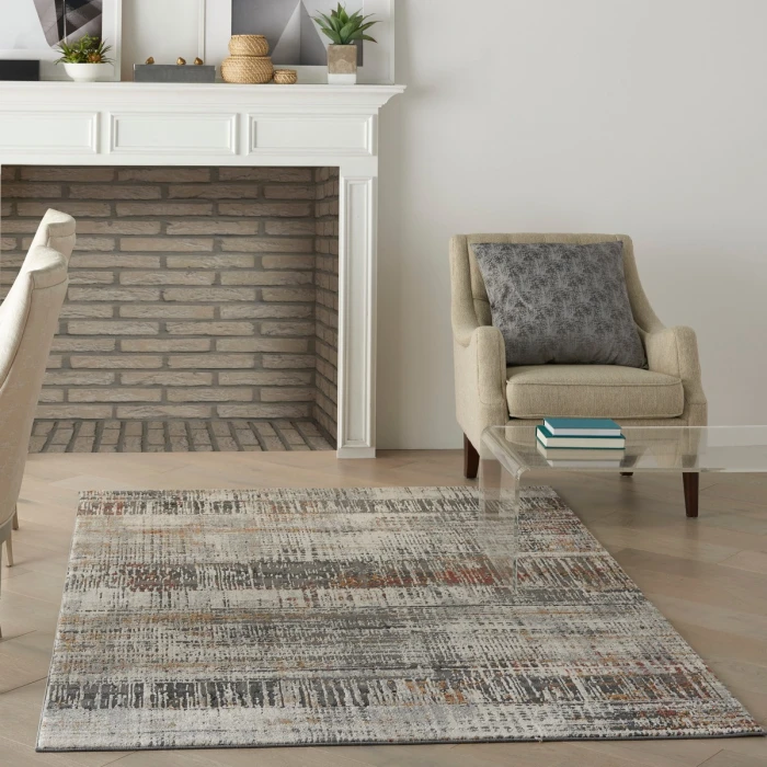 Nourison Tangra Multicolor TNR04 5 ft. X 7 ft. Rect. Rug