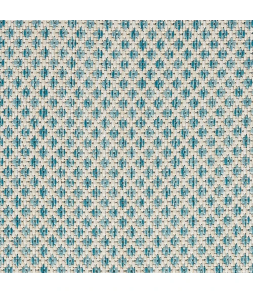 Nourison Courtyard Area Rug COU01 Ivory Aqua 3' x 5'