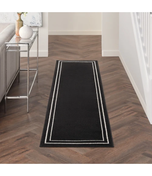 Nourison Nourison Essentials Area Rug NRE02 Black Ivory