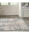 Nourison Quarry Ivory Grey Blue QUA01 4 ft. X Square Rug