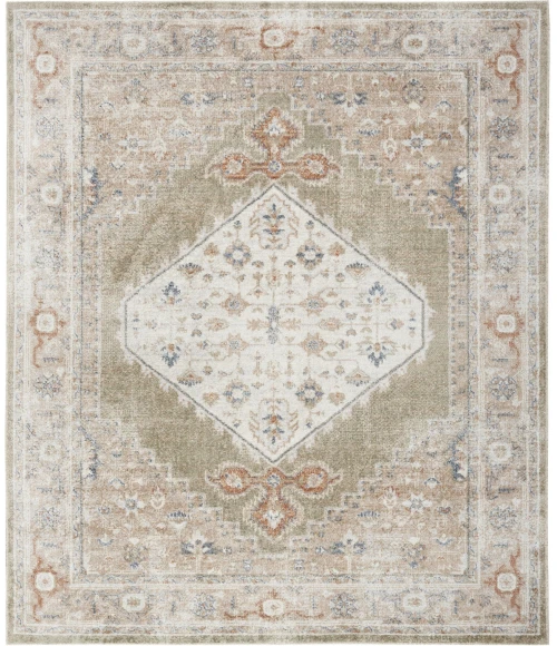 Nourison Astra Machine Washable Sage Multicolor ASW11 7ft. x 10ft. Rect. Rug