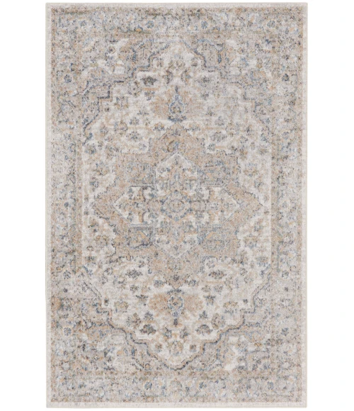 Nourison Astra Machine Washable Area Rug ASW12 Silver Grey