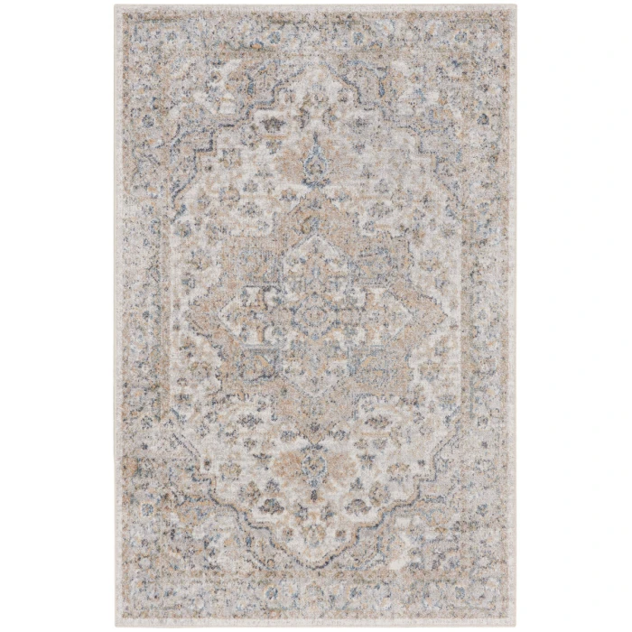 Nourison Astra Machine Washable Area Rug ASW12 Silver Grey
