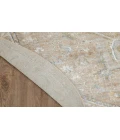 Nourison Astra Machine Washable Beige ASW12 5 ft. 3 in. Round Rug