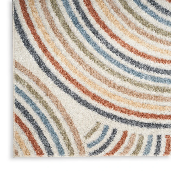 Nourison Astra Machine Washable Area Rug ASW08 Ivory/Multi