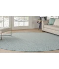 Nourison Courtyard Ivory Aqua COU01 6 ft. Round Rug