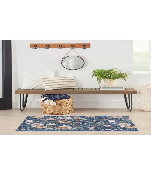 Nourison Nourison Washables Navy Multicolor NWB01 3 ft. X 5 ft. Rectangle Rug