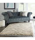 Nourison Oslo Shag Ivory/Grey OSL02 5 ft. X 8 ft. Rect. Rug