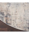 Nourison Rustic Textures Area Rug RUS01 Grey/Beige 5'3" x round