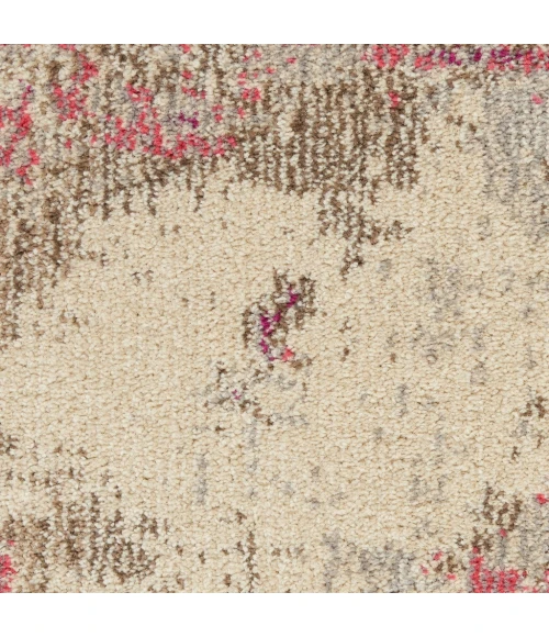 Nourison Celestial Round Area Rug CES02-Ivory/Pink