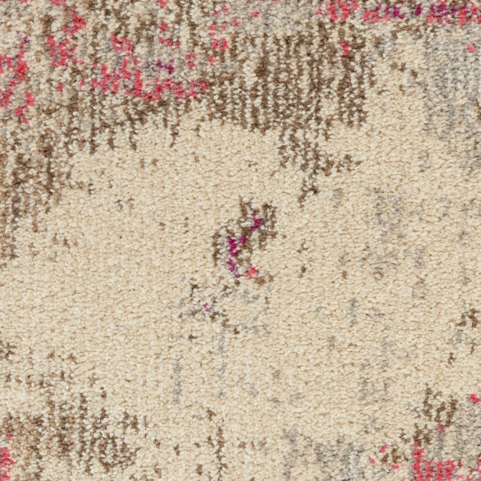 Nourison Celestial Round Area Rug CES02-Ivory/Pink