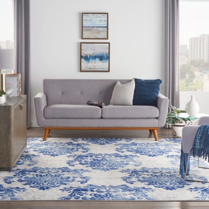 Nourison Whimsicle Area Rug WHS11-Ivory Navy