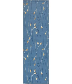 Nourison Home Grafix GRF15 Light Blue 2 ft. 3 in. X 7 ft. 6 in. Area Rug