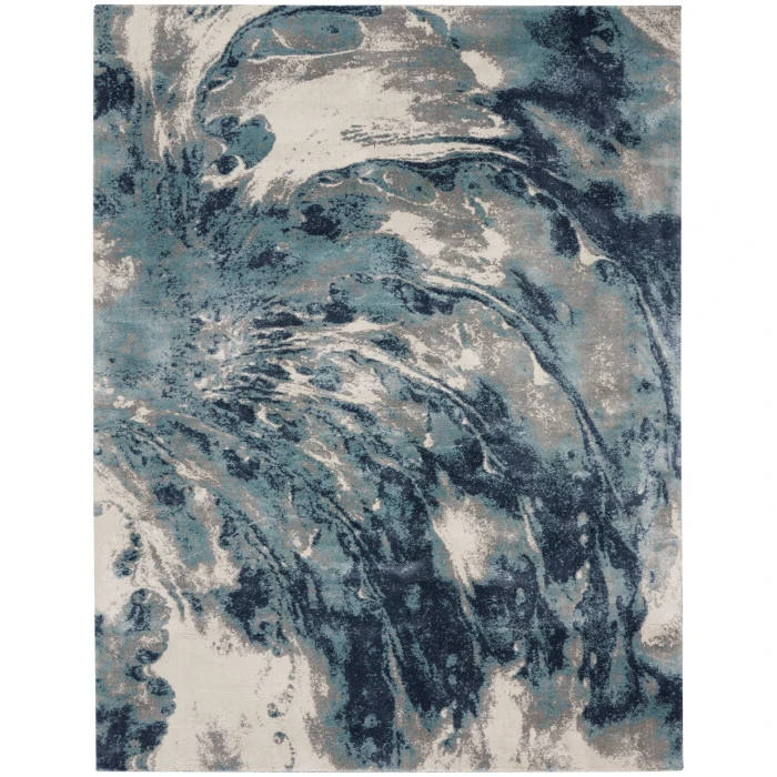 Kathy Ireland American Manor Area Rug AMR03 Blue/Ivory 9' x 12'