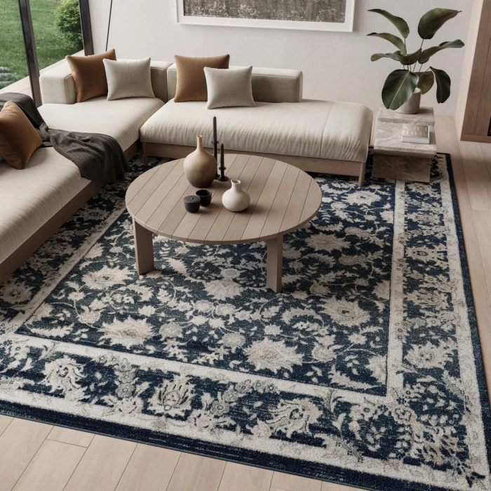 Nourison Dekor Slate Ivory DEK09 7 ft. 10 in. x 9 ft. 10 in. Rect. Rug