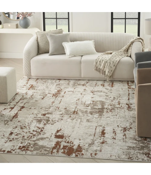 Nourison Quarry Ivory Rust QUA01 7ft. x 10ft. Rect. Rug