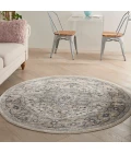 Nourison Quarry Ivory Grey QUA05 4 ft. X Round Rug
