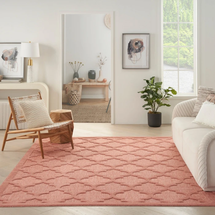 Nourison Easy Care Area Rug NES01 Coral/Orange
