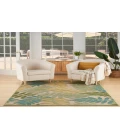 Nourison Aloha Green Multicolor ALH18 5 ft. 3 in. X 7 ft. 5 in. Rectangle Rug