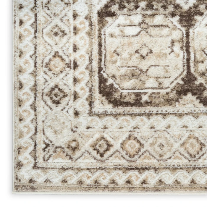 Nourison Dekor Ivory Brown DEK01 2 ft. X 4 ft. Rect. Rug