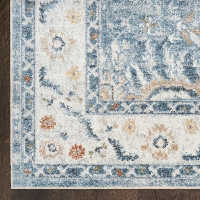 Nourison Astra Machine Washable Blue ASW20 4 ft. X 6 ft. Rect. Rug
