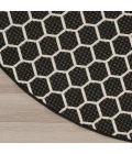 Nourison Twist Reversible Black TWS01 8 ft. X Round Rug