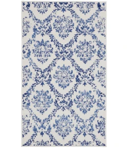 Nourison Home Whimsicle WHS01 Ivory Navy 3 ft. X 5 ft. Area Rug