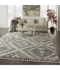 Nourison Oslo Shag Grey/Ivory OSL02 8 ft. X 11 ft. Rect. Rug