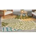 Nourison Aloha Green Multicolor ALH05 3 ft. 6 in. X 5 ft. 6 in. Rectangle Rug