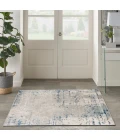 Nourison Quarry Ivory Grey Blue QUA01 5 ft. X Square Rug