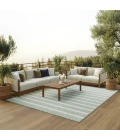 Nourison Positano Blue Green Ivory POS03 12ft. x 15ft. Rect. Rug