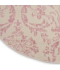 Nourison Jubilant Round Area Rug JUB09-Ivory/Pink
